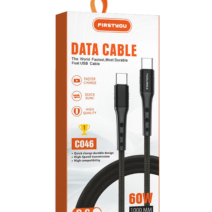 کابل شارژ فست FIRSTYOU Type-C to Type-C مدل C046